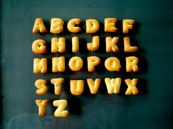 Alphabet als Kekse